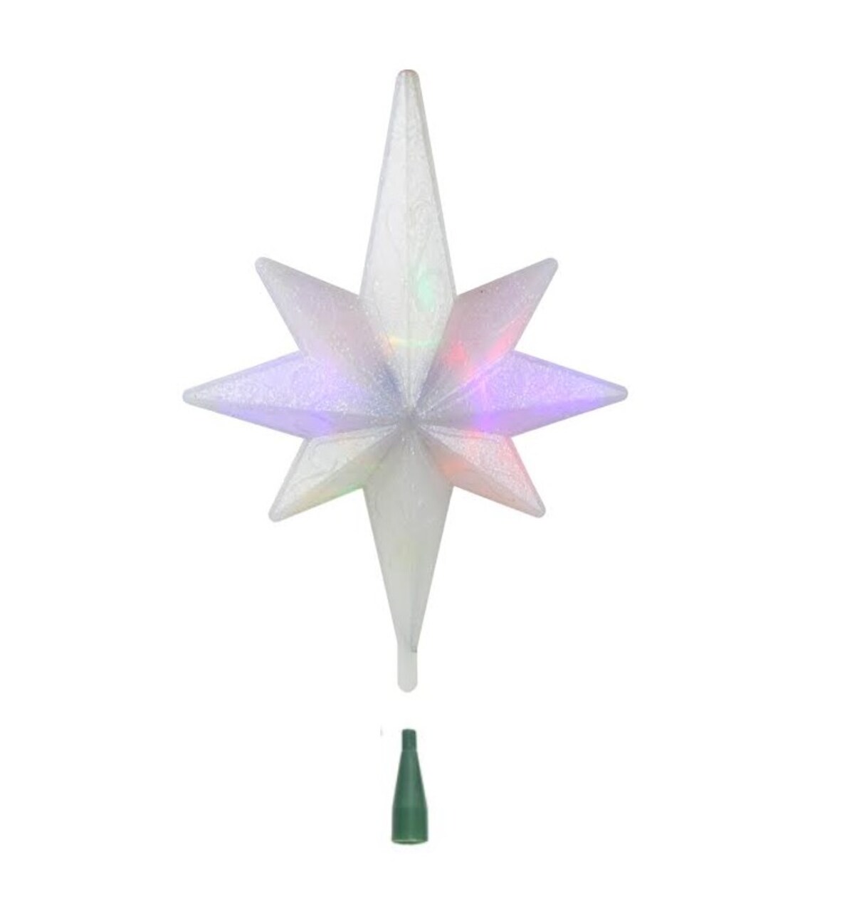 Brite Star 14.5" Winter Frost B/O Multi-Color LED Bethlehem Star Christmas Tree Topper